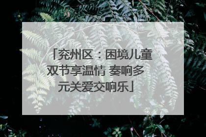 兖州区：困境儿童双节享温情 奏响多元关爱交响乐
