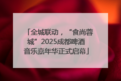 全城联动，“食尚蓉城”2025成都啤酒音乐嘉年华正式启幕