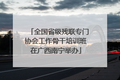 全国省级残联专门协会工作骨干培训班在广西南宁举办