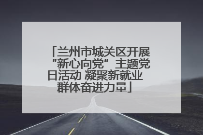 兰州市城关区开展“新心向党”主题党日活动 凝聚新就业群体奋进力量