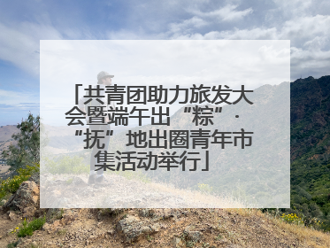 共青团助力旅发大会暨端午出“粽”·“抚”地出圈青年市集活动举行