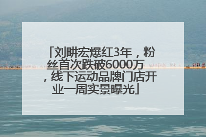 刘畊宏爆红3年，粉丝首次跌破6000万，线下运动品牌门店开业一周实景曝光