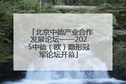 北京中德产业合作发展论坛——2025中德（欧）隐形冠军论坛开幕