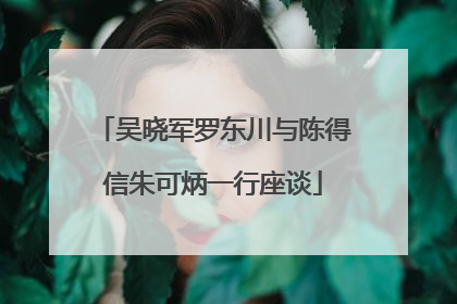 吴晓军罗东川与陈得信朱可炳一行座谈