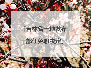吉林省一地发布干部任免职决定