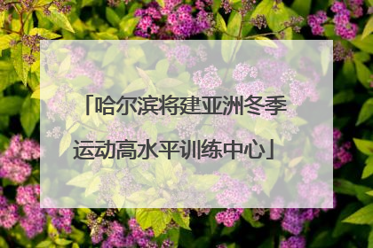 哈尔滨将建亚洲冬季运动高水平训练中心