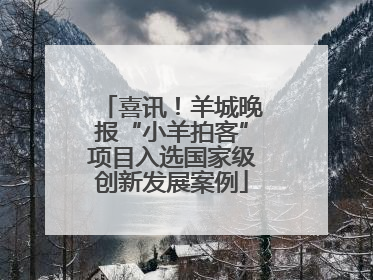 喜讯！羊城晚报“小羊拍客”项目入选国家级创新发展案例