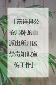 嘉祥县公安局卧龙山派出所开展禁毒知识宣传工作