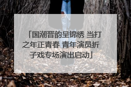 国潮晋韵呈锦绣 当打之年正青春 青年演员折子戏专场演出启动