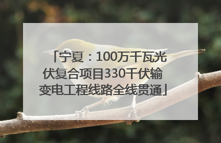 宁夏：100万千瓦光伏复合项目330千伏输变电工程线路全线贯通