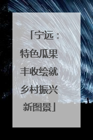 宁远：特色瓜果丰收绘就乡村振兴新图景