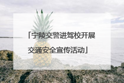 宁陵交警进驾校开展交通安全宣传活动