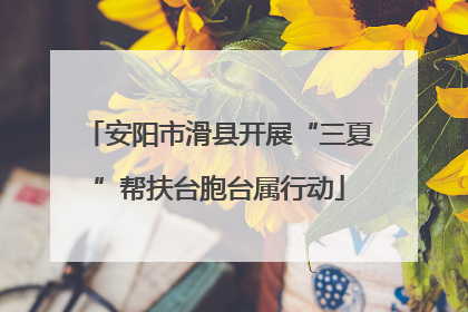 安阳市滑县开展“三夏”帮扶台胞台属行动