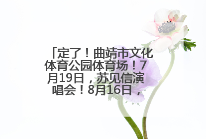 定了！曲靖市文化体育公园体育场！7月19日，苏见信演唱会！8月16日，萧敬腾演唱会！