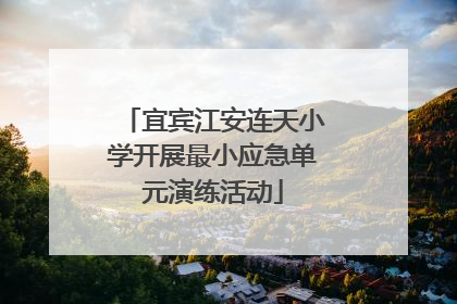 宜宾江安连天小学开展最小应急单元演练活动