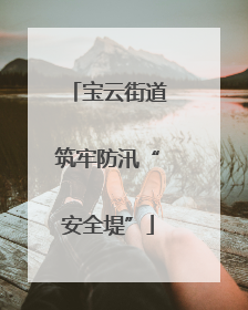 宝云街道筑牢防汛“安全堤”
