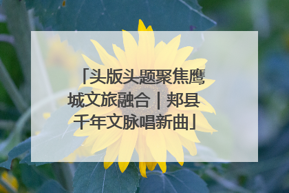 头版头题聚焦鹰城文旅融合｜郏县千年文脉唱新曲