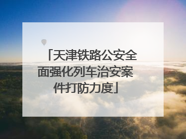 天津铁路公安全面强化列车治安案件打防力度