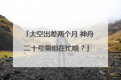 太空出差两个月 神舟二十号乘组在忙啥？