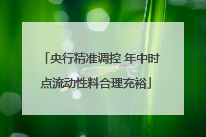 央行精准调控 年中时点流动性料合理充裕