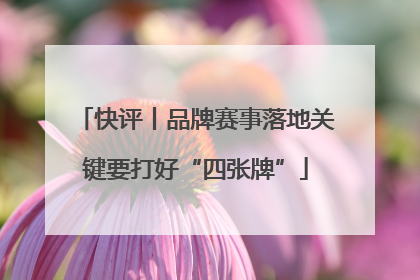 快评丨品牌赛事落地关键要打好“四张牌”