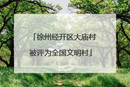 徐州经开区大庙村被评为全国文明村
