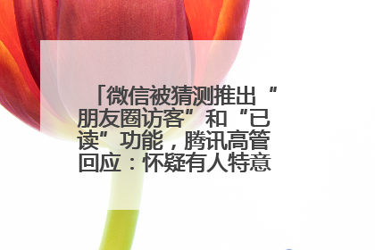 微信被猜测推出“朋友圈访客”和“已读”功能，腾讯高管回应：怀疑有人特意反复翻炒流量