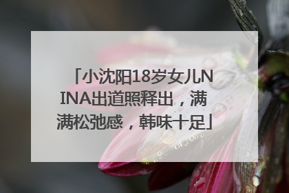 小沈阳18岁女儿NINA出道照释出，满满松弛感，韩味十足
