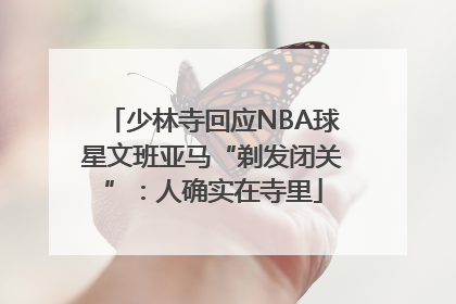 少林寺回应NBA球星文班亚马“剃发闭关”：人确实在寺里