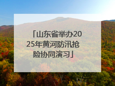 山东省举办2025年黄河防汛抢险协同演习