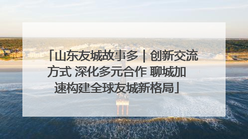 山东友城故事多｜创新交流方式 深化多元合作 聊城加速构建全球友城新格局
