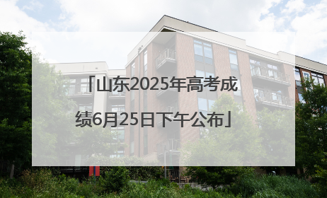 山东2025年高考成绩6月25日下午公布