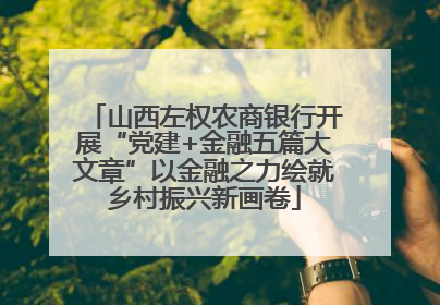 山西左权农商银行开展“党建+金融五篇大文章”以金融之力绘就乡村振兴新画卷