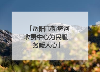 岳阳市新墙河收费中心为民服务暖人心