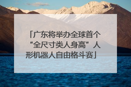广东将举办全球首个“全尺寸类人身高”人形机器人自由格斗赛