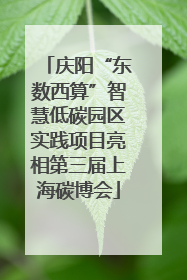 庆阳“东数西算”智慧低碳园区实践项目亮相第三届上海碳博会
