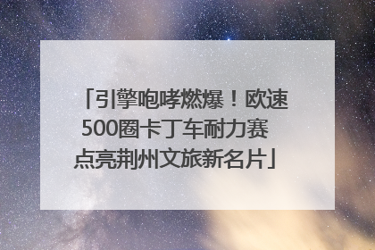 引擎咆哮燃爆！欧速500圈卡丁车耐力赛点亮荆州文旅新名片