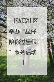 弘高社区举办“星仔陪你过暑假”系列活动