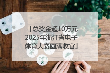 总奖金超10万元 2025年浙江省电子体育大赛圆满收官