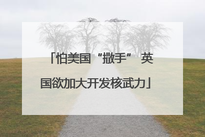 怕美国“撒手” 英国欲加大开发核武力