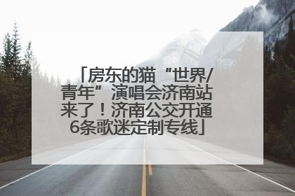 房东的猫“世界/青年”演唱会济南站来了！济南公交开通6条歌迷定制专线