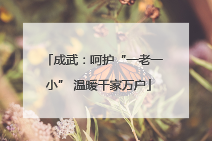 成武：呵护“一老一小” 温暖千家万户