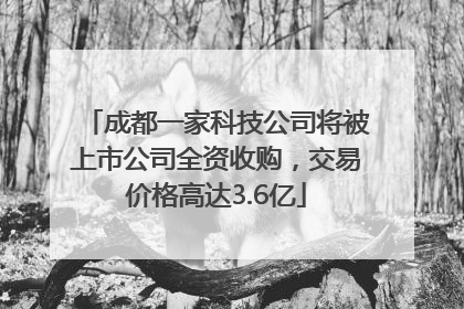 成都一家科技公司将被上市公司全资收购，交易价格高达3.6亿