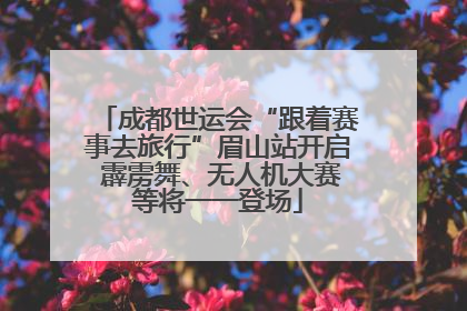 成都世运会“跟着赛事去旅行”眉山站开启 霹雳舞、无人机大赛等将一一登场