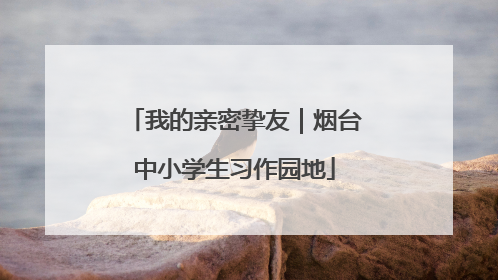 我的亲密挚友｜烟台中小学生习作园地