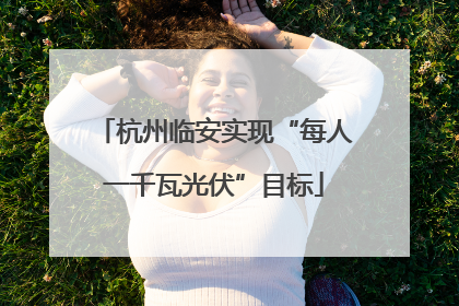 杭州临安实现“每人一千瓦光伏”目标