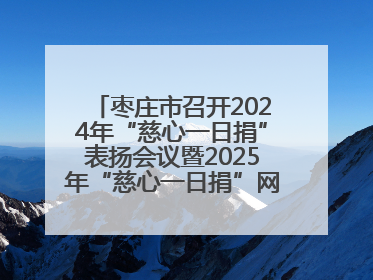 枣庄市召开2024年“慈心一日捐”表扬会议暨2025年“慈心一日捐”网络募捐动员会议