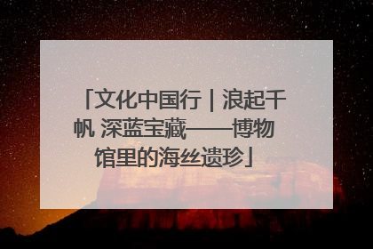 文化中国行｜浪起千帆 深蓝宝藏——博物馆里的海丝遗珍