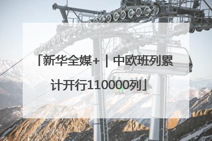 新华全媒+｜中欧班列累计开行110000列