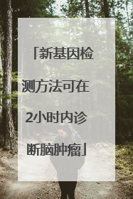 新基因检测方法可在2小时内诊断脑肿瘤